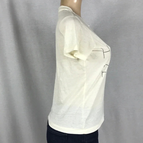 Doe “My Happy Place” Cream Color T-Shirt Size Xtra Small New With Tags - Picture 3 of 5